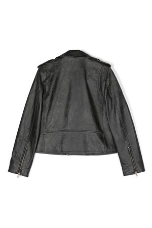 Black leather jacket GOLDEN GOOSE KIDS | GYP01379P001069K90100